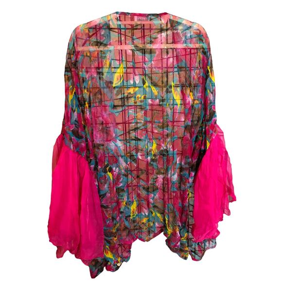 Juniper Blu South Moon Under Pink Kimono One Size - Picture 2 of 7